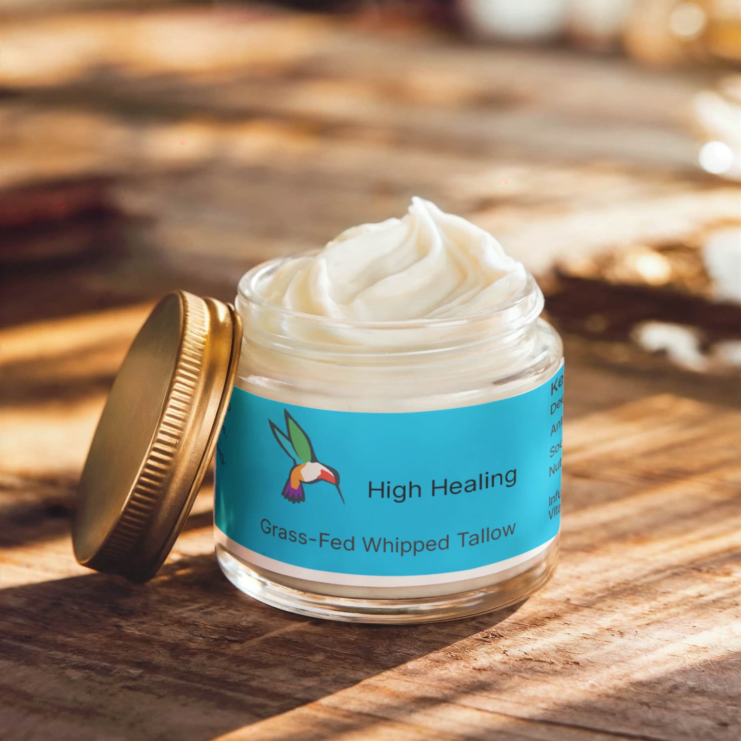 High Healing Whipped Grass-Fed Tallow Balm with Vanilla Bean