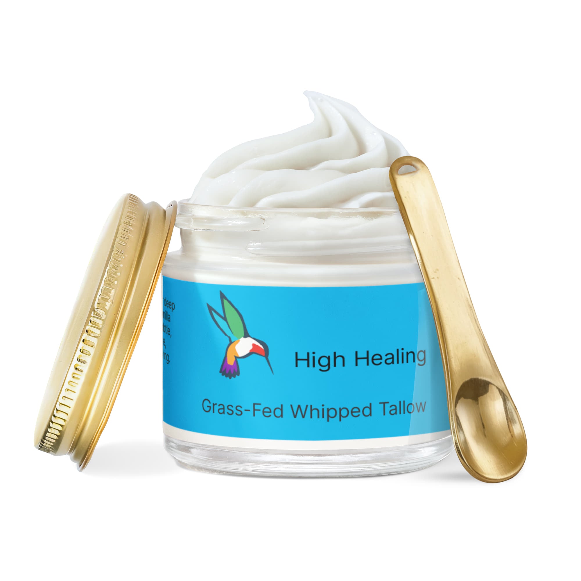 High Healing Whipped Grass-Fed Tallow Balm with Vanilla Bean