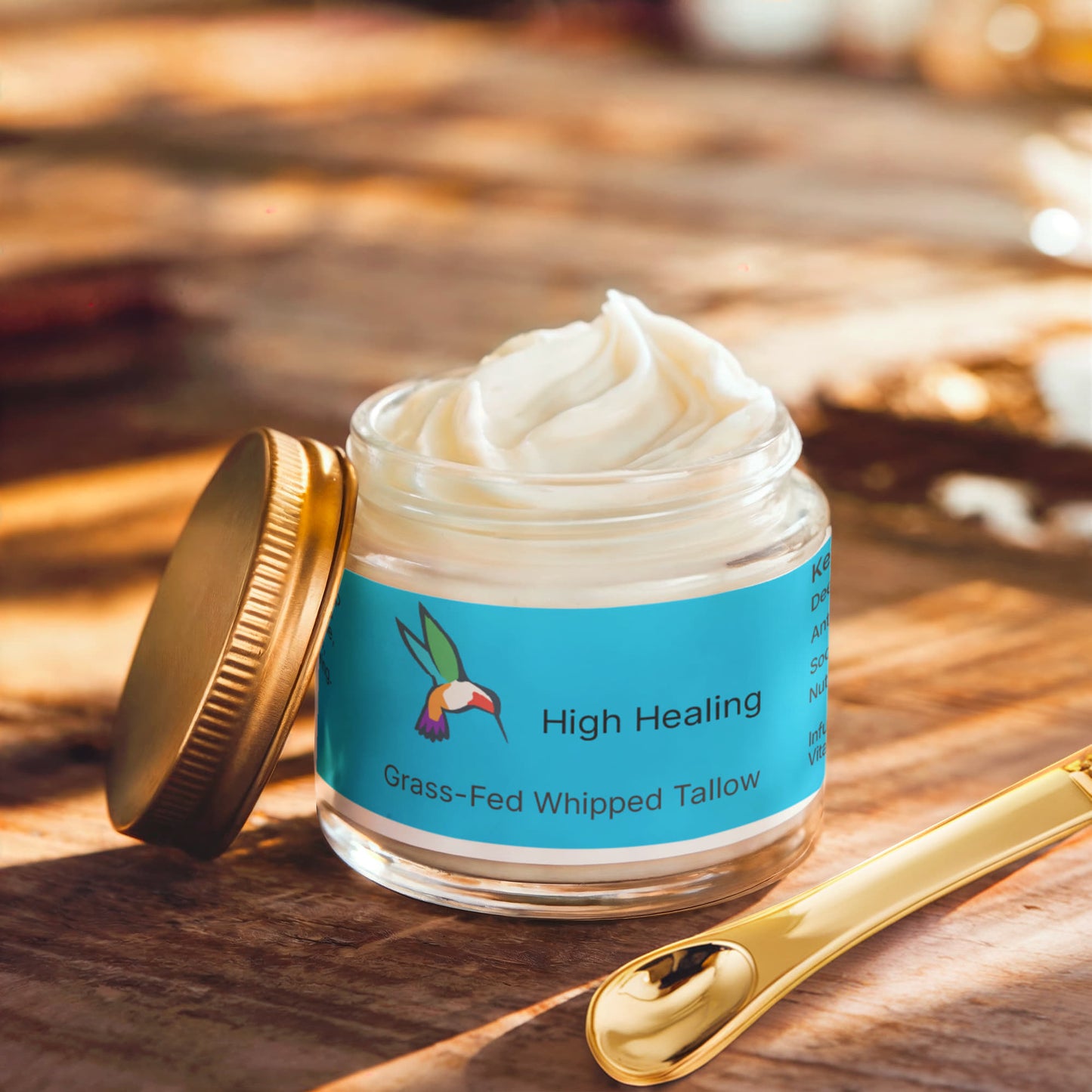 High Healing Whipped Grass-Fed Tallow Balm with Vanilla Bean